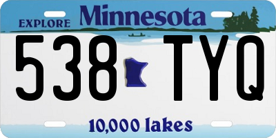 MN license plate 538TYQ