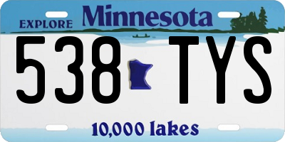 MN license plate 538TYS