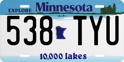 MN license plate 538TYU