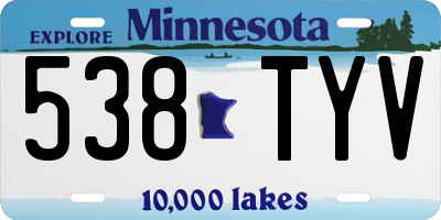MN license plate 538TYV