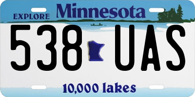MN license plate 538UAS