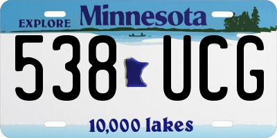 MN license plate 538UCG