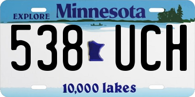 MN license plate 538UCH