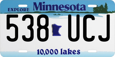 MN license plate 538UCJ