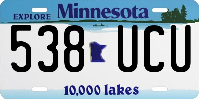 MN license plate 538UCU