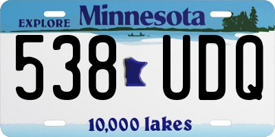 MN license plate 538UDQ