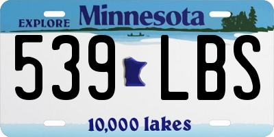 MN license plate 539LBS