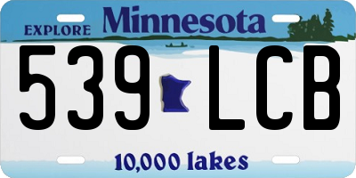 MN license plate 539LCB