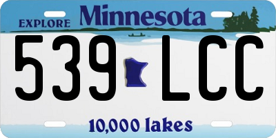 MN license plate 539LCC