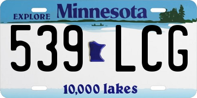 MN license plate 539LCG