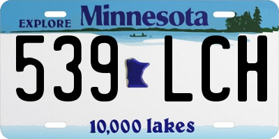 MN license plate 539LCH