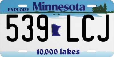 MN license plate 539LCJ