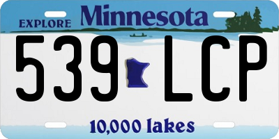 MN license plate 539LCP