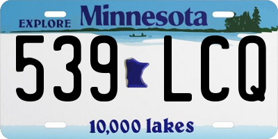 MN license plate 539LCQ