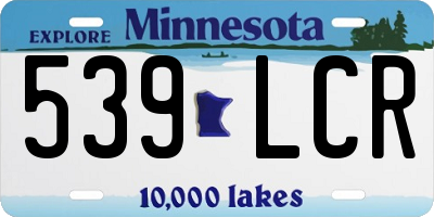 MN license plate 539LCR