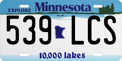MN license plate 539LCS