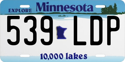 MN license plate 539LDP