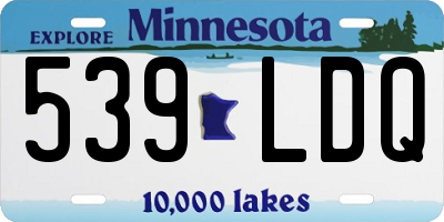 MN license plate 539LDQ