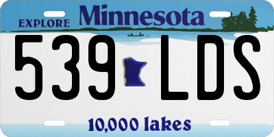 MN license plate 539LDS