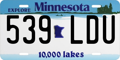 MN license plate 539LDU