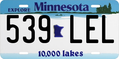 MN license plate 539LEL
