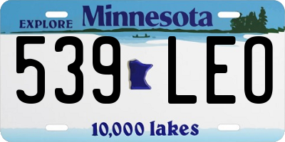 MN license plate 539LEO