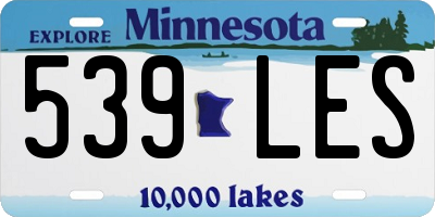 MN license plate 539LES