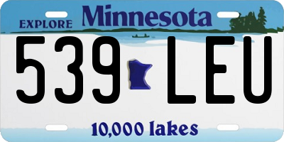 MN license plate 539LEU