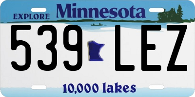 MN license plate 539LEZ