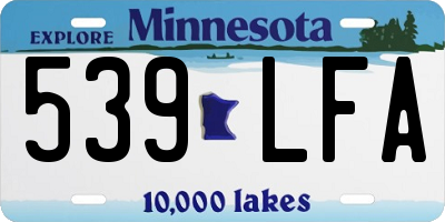 MN license plate 539LFA
