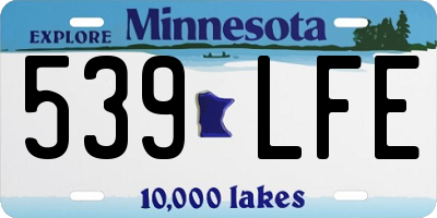 MN license plate 539LFE