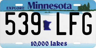 MN license plate 539LFG