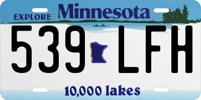 MN license plate 539LFH