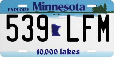 MN license plate 539LFM