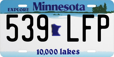 MN license plate 539LFP