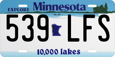 MN license plate 539LFS