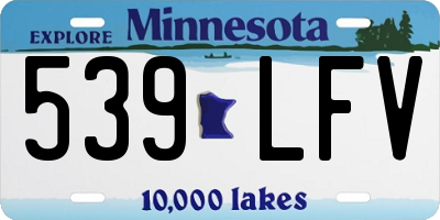 MN license plate 539LFV