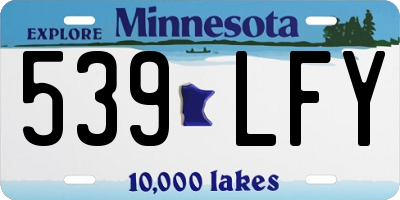MN license plate 539LFY