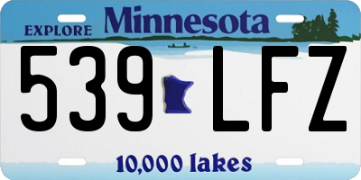MN license plate 539LFZ
