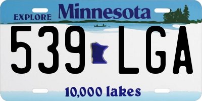 MN license plate 539LGA