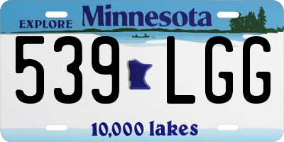 MN license plate 539LGG