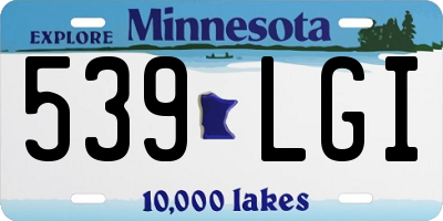 MN license plate 539LGI