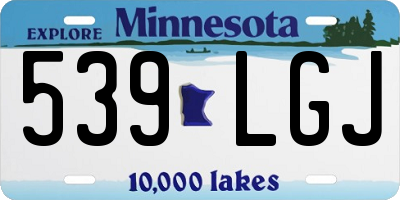 MN license plate 539LGJ