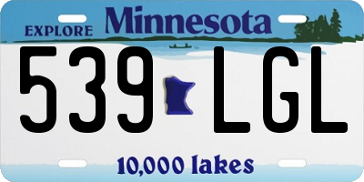 MN license plate 539LGL