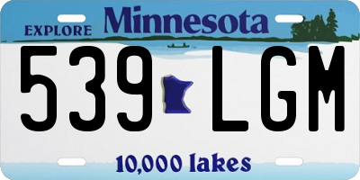 MN license plate 539LGM