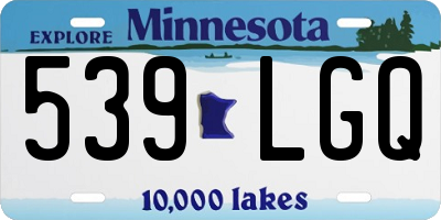 MN license plate 539LGQ