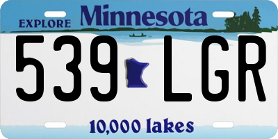MN license plate 539LGR