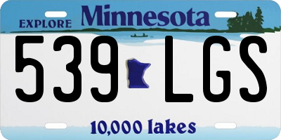 MN license plate 539LGS