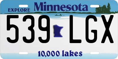 MN license plate 539LGX