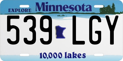 MN license plate 539LGY